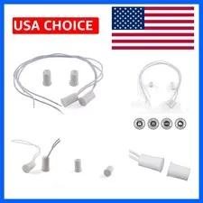 2 Pcs Recessed Door Window Magnetic Switch Wired Home Security Alarm Contact ...