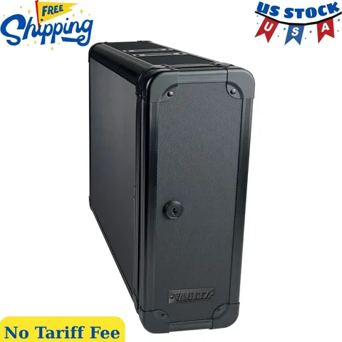 Locking Closet Safe with Key Lock - Black