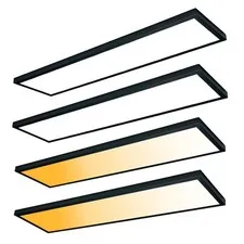 Mcacggo Black 1x4 LED Flat Panel Light Flush Mount 4-Pack, 1x4- 4 Pack,