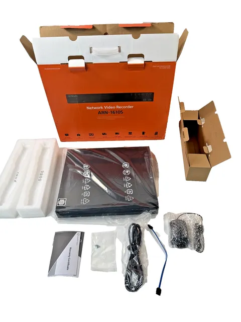 Hanwha Techwin ARN-1610S Wisenet A Series 16CH PoE 4K NVR IP Recorder w/ 4TB HDD