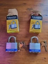 Master Padlock No. 1 Set Of 2 - New Old Stock