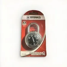Brinks Padlock Standard Security 3 Dial Combination Lock  #162-49002
