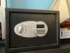 AmazonBasics Small Digital Home Security Safe Electronic Keypad Key Lock Black