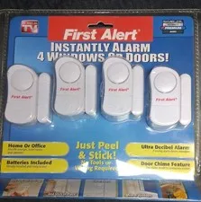 First Alert Instantly Alarm 4 Windows or Doors Peel & Stick SKU 2716