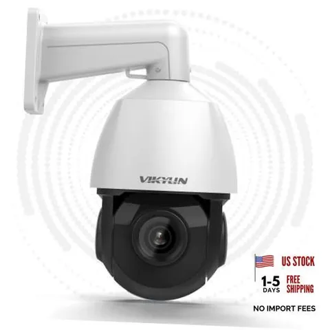 4K PTZ Outdoor Camera 8MP IP POE Auto Tracking Pan Tilt 32x Silver White