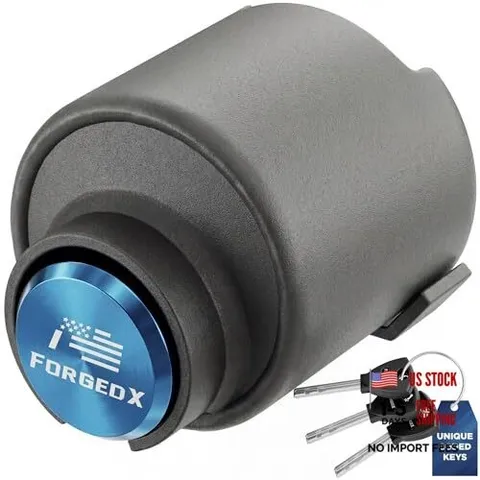 Trailer Lock Heavy Duty Anti Theft, Fits 2 5/16-Inch Couplers, Secures Blue