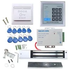 RFID Door Access Control System Kit Magnetic Lock 10 Key Fobs Exit Button HS0014