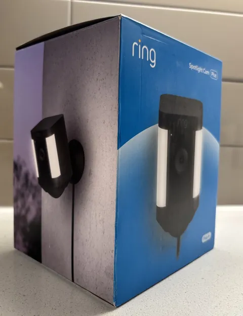 RING Spotlight Cam Plus, Battery-Smart Security Video Camera w/LED Lights 2-way