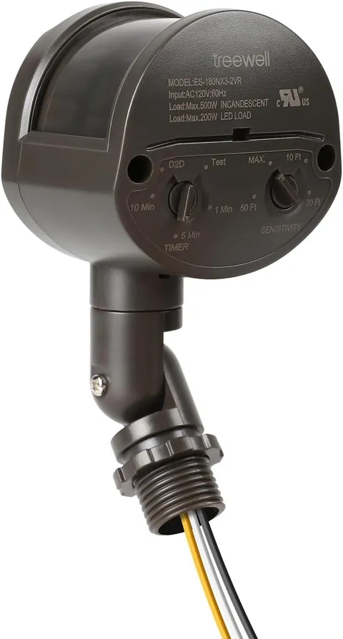 Brown Motion Sensor Replacement for Security Floodlight - 3 Modes, Easy Install