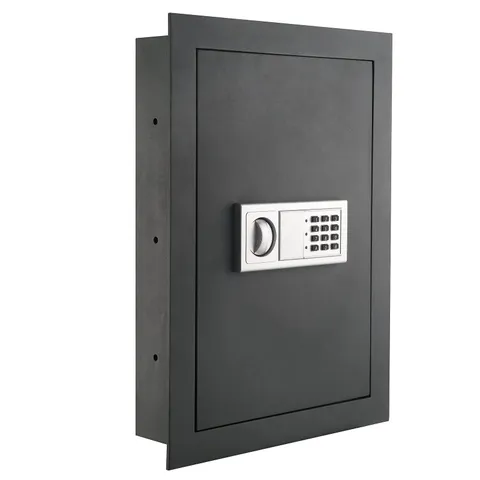 In Wall Safe Electronic Keypad 2 Manual Override Keys Gray Paragon Money