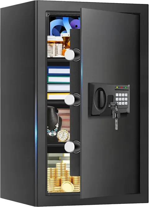 5.1 Cu Ft Large Home Safe Waterproof Fireproof Safe Box