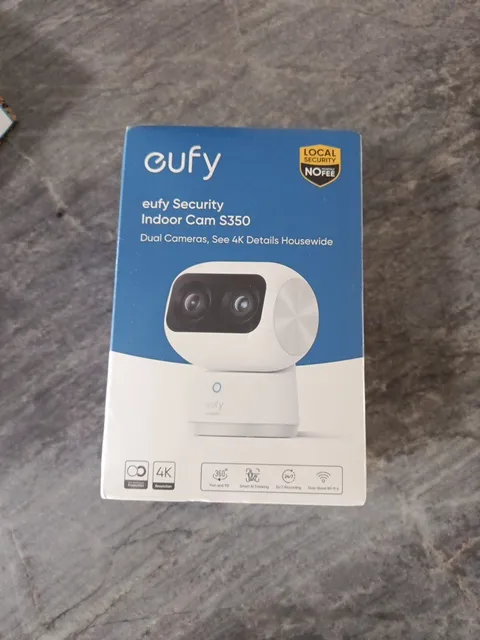eufy S350 4K Indoor Security Camera Dual Cameras 360° PTZ Baby Monitor 8×Zoom