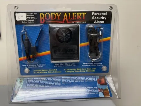 New! Body Alert Personal Security Alarm by Excalibur w/120-Decibel Siren