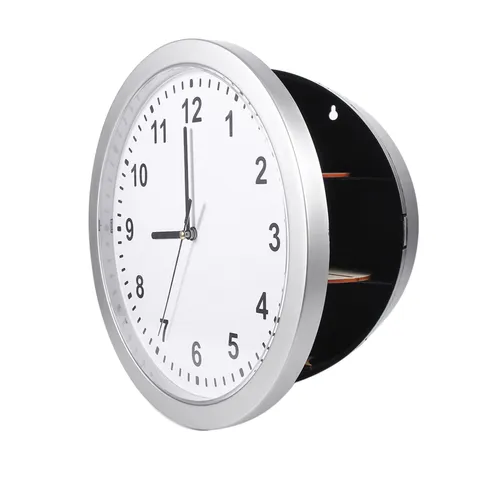 Hidden Secret Wall Clock Safe Container Box For Money Stash Jewelry ☆