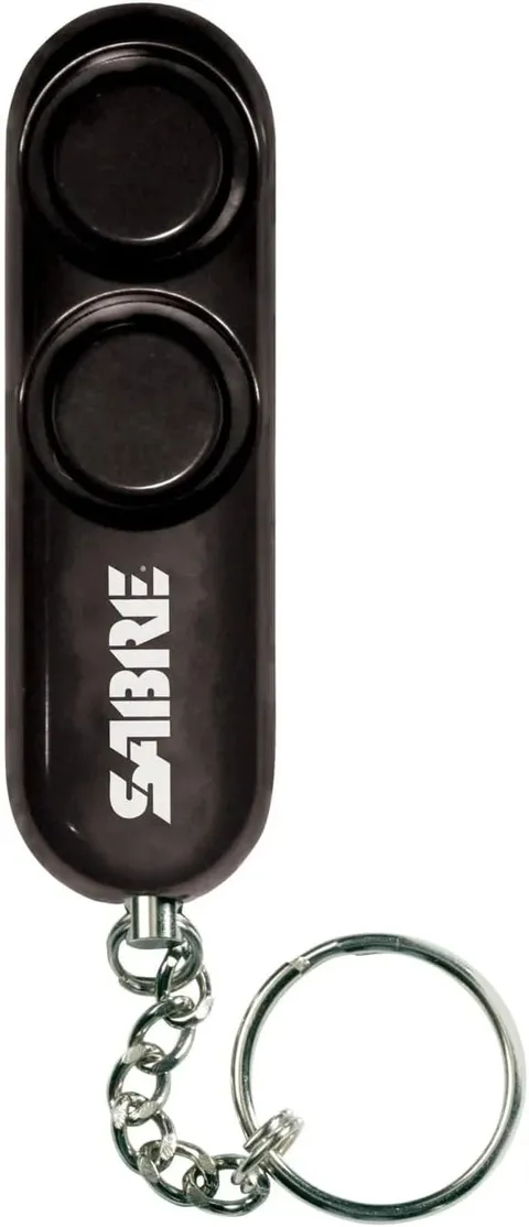 SABRE Personal Alarm With Key Ring, 120dB Alarm, Audible Up To 1,280 Feet (390 M