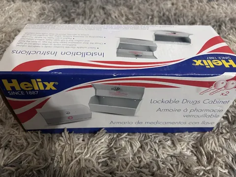 NIB Helix Lockable Prescription Drugs Cabinet with 2 Keys