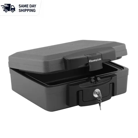 Compact Fireproof & Waterproof Safe - Portable Lock Box for Essential Documents