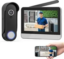 Wireless Smart Video Doorbell System 7in Touchscreen
