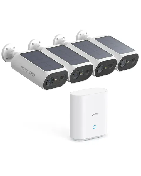 Solar Security Cameras Wireless Outdoor, 2Mins DIY Installation, No Subscript...