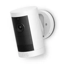 Ring Outdoor Cam Plus Battery Powered Camera Indoor/Outdoor Night Vision White