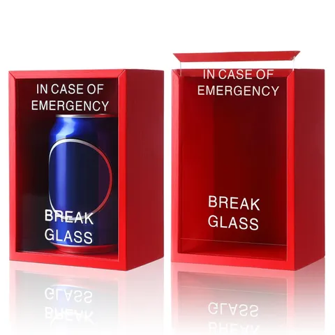 Emergency Box 4 x 3 x 6.3 Inches Break in Case of Emergency Box Self Locking Lid