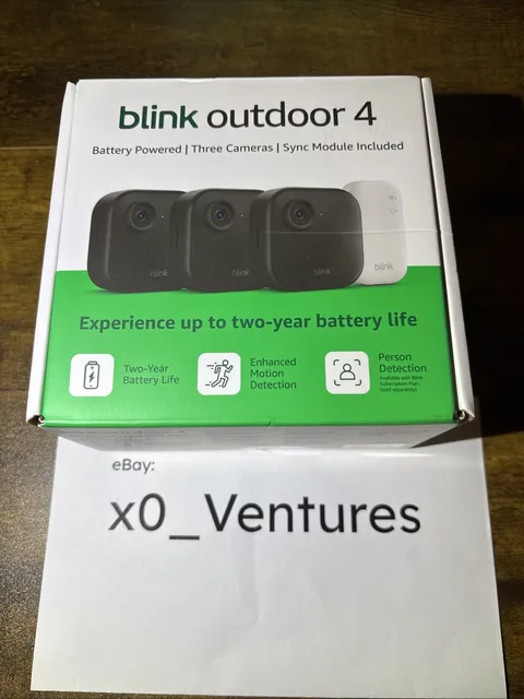 Blink Outdoor 4 - 3 Camera Security System Sync Module Core 4th Gen NEW