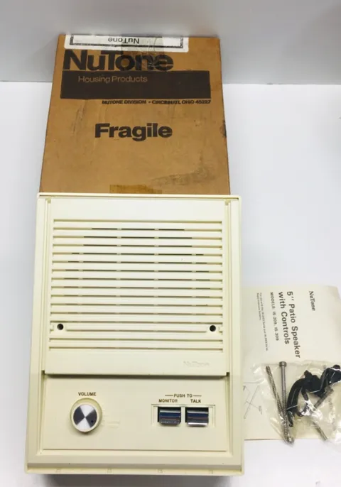 Nutone IS-209 5” Patio Speaker For Use w IM- 2003D Intercom System Adobe White