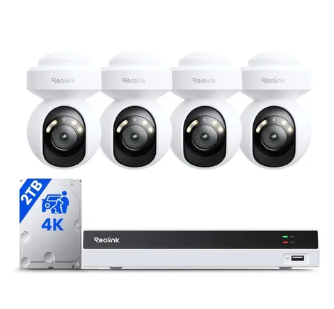 REOLINK 4K Security Camera System with 4K PoE Home Surveillance Wired Outdoor