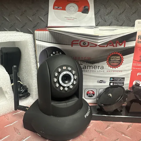 Lightly used Foscam F18918W Pan and Tilt Wireless IP Camera White