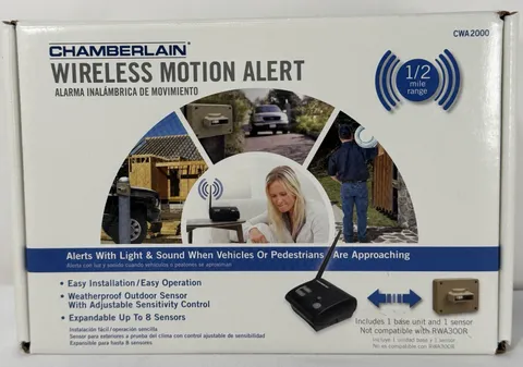 Chamberlain CWA2000 Wireless Driveway Motion Alert Alarm System - New Open Box