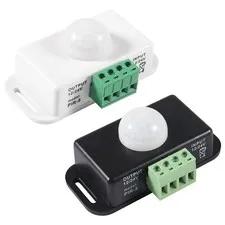 Auto ON OFF Detector Infrared PIR Motion Sensor Switch F LED Light Strip 12V-24V