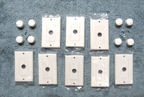 8 Russound White Wall Plate & D-Shaft Knob 26X15 for Impedance Matching Volume