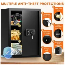 Heavy-Duty Steel Security Safe w/ Keypad Lock