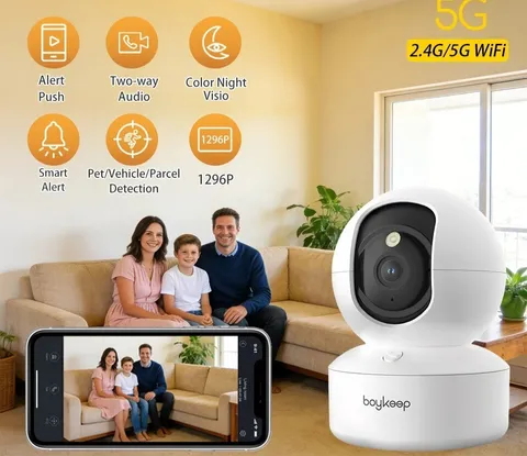 Indoor Camera 5G&2.4G WiFi,2K Security Cameras for Home Security,360°Pan & Ti...