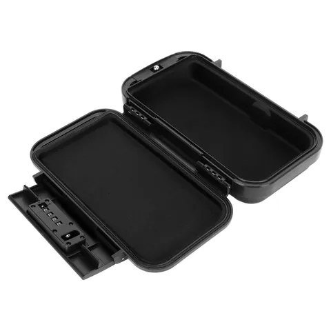 Portable Security Case Lock Box Safe Mini Travel Safe 4 Digit Password Comb JKPU