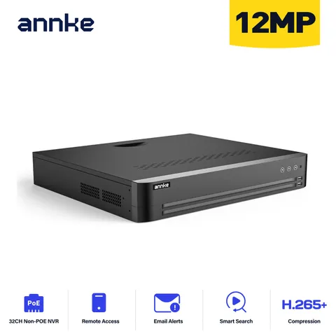 ANNKE 12MP 32CH NON-POE NVR IP Network Video Recorder for Home Security System