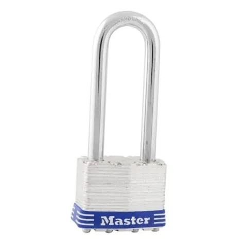Master Lock 1KALJ Outdoor Padlock with Key, 1 Pack, Silver