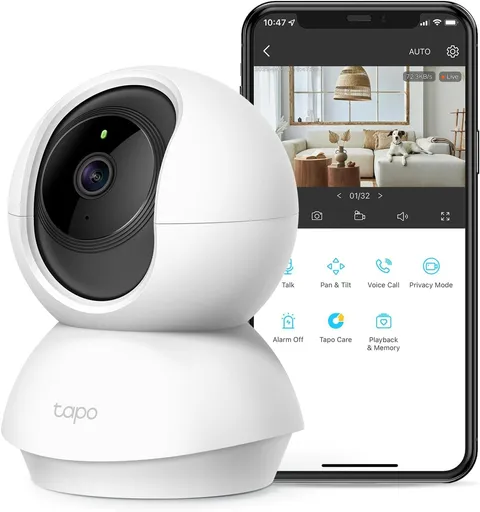 Tapo TP-Link 2K Pan Tilt Security Camera Indoor Baby Monitor Pet Dog WiFi Smart