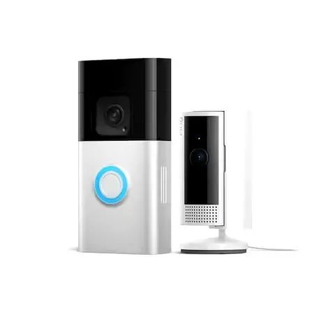 Ring Essential Security Set Battery Doorbell Plus + Indoor Cam 1080p Wi-Fi