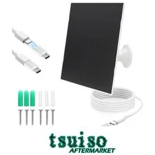 Lightweight 360° Adjustable Solar Panel with 9.8ft Cable for Easy Outdoor Use
