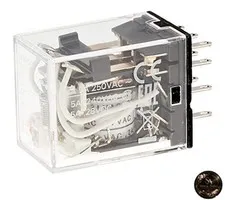 OMRON Mini Power Relay Standard Type 3-Pole Plug-in Terminal with Indicator