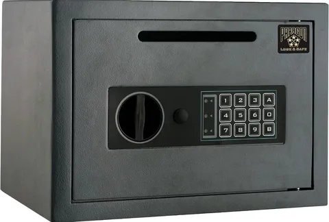 Electronic Safety Deposit Box - Drop Safe With Digital Keypad And 2 Manual Keys