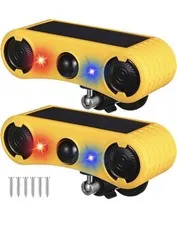 Qualirey Solar Outdoor Motion Sensor Dog Barking Alarm for Yard,2 Pack