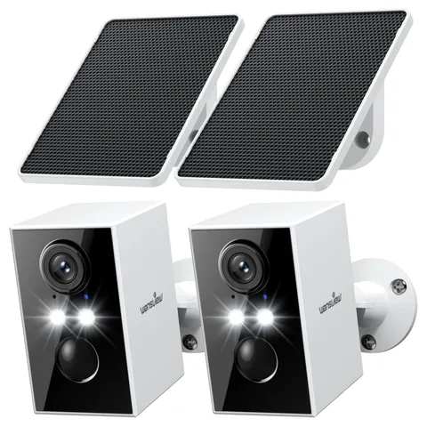 Solar Security Cameras Wireless Outdoor 2K WiFi 6, A1 2Pack
