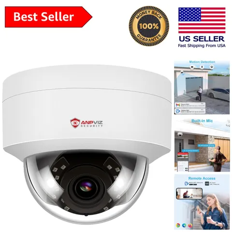 Advanced 4MP PoE Dome Camera - Indoor/Outdoor, Motion Detection, Night Vision