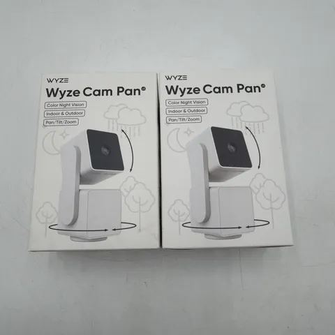 Lot Of 2 Wyze Cam Pan Indoor Outdoor Camera White WYZECPAN3 Sealed