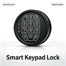 Electronic Gun Safe Lock Replacement Keypad w/ Swing Bolt-Black for Gun Safe Box