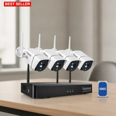 Security Camera System 8 Ch Wireless NVR Kit 1080p AI Human Detection Waterproof
