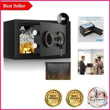 Compact Electronic Safe with Alarm & Fireproof Bag