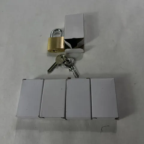 Mini Padlock Brass Tiny Zipper Box Luggage With Keys Lot of 5
